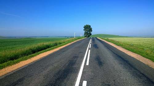 dirt road road between green grass covered plains gravel